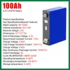 16 stücke 100Ah 3,2 V Lifepo4 Batterie Wiederaufladbare Lithium-Ionen Batterie Tiefe Lebenszyklen Zellen Für EV RV Boot Solar hause Energie Lagerung