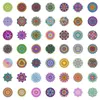 Emballage cadeau 50 pcs DIY Esthétique Mandala Autocollants Pour Téléphone Portable Valise Planche À Roulettes Papeterie Rétro Autocollant Pack Scrapbooking Fournitures