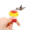 Andra f￥gelf￶rs￶rjningar handh￥llna kolibri matare med sugkopp multifunktionell mini matare kreativa husdjur mat container bricka vild