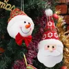 Juldekorationer 2022 Rekvisita Ornament Snowman /Santa Claus /Dress Up levererar Holiday Window Pendants Party Party