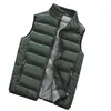 Hommes duvet COZOK hommes gilet automne hiver chaud manteau rembourré coton à capuche sans manches épais hauts Veste décontracté grande taille Veste Homme