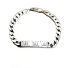 Célèbre designer bracelet charme cadeau unisexe hip hop femmes hommes bracelets 16cm 18cm 20cm chaîne cubaine à la mode en acier inoxydable manchette bracelet couple bijoux