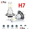 Autokoplampen H7 LED -koplamp BBS Conversiekit HI/Lo Beam 55W 8000Lm 6000K Super Bright Headlamp Fog Light BB1 Drop Delivery Mob DHCRS
