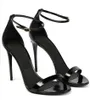 Designer Heel Keira Patent Leather Sandals Oversized Satin Bow Sandals Women Fashion Dress Shoe Ladies High Heel Black Pumps Party Bruiloft