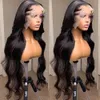 Hot Lace Wigs Body Wave 360 Frontal Pré Pincées Cheveux Humains pour Femmes Brésiliennes 34 32 30 Pouces Lâche Profonde 13x4 13x6 Avant 221216