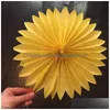 Decorative Flowers Wreaths 5Pcs/Lot Tissue Paper Fans Hanging Flower Crafts For Diy Backdrop Wedding Party Birthday Festival Showe Dhx4O