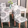 Chair Covers Floral Print Spandex Elastic Stretch Slipcovers Cover Kitchen Dining Room Slipcover Seat For Wedding El Banquet