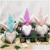 Other Festive Party Supplies Easter Bunny Gnome Faceless Dwarf Doll Plush Rabbit Holiday Table Decoration Home Accessories Drop De Dhkz6