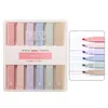 Highlighters 6pcs/conjunto Pens de ponta macia Centro de ponta DIY DIY PO Journal Colorf Fluorescent Student Studenty School Supplies Drop del Dheos