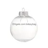 Décorations De Noël 6Cm 8Cm 10Cm Boules D'ornement Remplissables En Plastique Transparent Diy Pendentif Boule Suspendue Pour La Fête De Mariage De Vacances Drop Del Dhvya