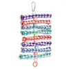 Andra fågelförsörjningar Finger Trap Toys Robust Colorful Easy Installation Chewing Toy Safe For S