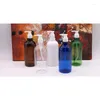 Botellas de almacenamiento 500ml X 14 bomba de loción botella cosmética PET contenedor familia ámbar transparente champú dispensador de jabón líquido recargable