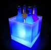 3.5L Su Geçirmez LED Çift Katmanlı Kare Buz Kovaları Barlar Gece Kulüpleri Şampanya Bira Viski Kovası SS1223