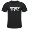 DSQ2 tessuto in twill di cotone T-shirt a maniche corte da uomo con stampa semplice da uomo di marca di moda europea e americana con fodera in cotone