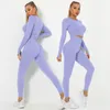 Women's Leggings Sport For Women 2 Piece Yoga Set GYM Fitness Workout Clothing Push Up Legging Women's Long Sleeves Sportswear