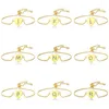 Lien Bracelets Mode Simple Réglable Plaqué Or En Forme De Coeur Lettre Pendentif Zircon Bracelet Wild Party Costume Bijoux