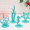 Mermaid Party Coral Seaweed Seahorse Diy Felt Decor Table Desktop Ornament Barn födelsedagsfest baby shower leveranser TT1223