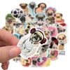 Emballage cadeau 50pcs mignon chien Shar Pei autocollants pour guitare cahiers ordinateur portable papeterie carlin Kawaii autocollant Pack esthétique Scrapbooking fournitures