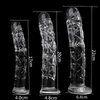 Itens de beleza Crystal Glass Dildo Butt Plug Penis realista Dildos anal para mulheres G-spot estimular os brinquedos sexy femininos masturbadores Dilldo