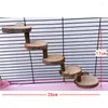 Autres fournitures d'oiseaux Hamster échelle en bois jouet escalade escaliers oiseaux perroquet exercice perches support plate-forme soins des dents molaires jouets cage