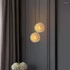 Hanglampen Noordelijke bedglaslamp Creatieve kroonluchter Persoonlijkheid Woonkamer TV Cabinet Decoratieve verlichting Single
