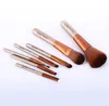 7 pièces pinceau de maquillage outils de beauté pinceau ombre à paupières pinceaux à sourcils fond de teint cils Blush mélange beautés maquillage