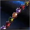 Chaîne Lien Bracelets Bettyue Colorf Cristal Pour Les Femmes Cubique Zircon Goutte D'eau Forme Chaînes Chanceux Bijoux Bracelet Ornement Dans La Fête Dro Dhvxj