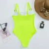 Sexy Women One-piece swimsuit Multicolor solid color Hollow out Design swimwear qj2032 summer fashion sporty beach suit holiday bathing suit