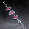 Bağlantı Bilezikleri GemstoneFactory Takı Büyük Promosyon Tek Benzersiz 925 Silver Pretty Botsvana Agate Lady Women Charm Bilezik 19cm 20223272