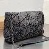 Designer bag Chain Messenger Bag Shoulder Purse dd Denim Canvas Fashion Gold Silver Hardware Letter Hasp Cross Body bags