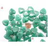 Charms Natural Heart Forma Love Gemstone Stone Mistores Mistos de Pedra Longo Para pulseiras e colar J￳ias DIY Entrega de joalheria Findi dhyuz