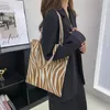 Abendtaschen Kreative Leopardenmuster-Einkaufstasche Zebra Große Kapazität Damen Schulterarbeit Student Messenger Lady