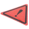 Triangle Exclamation Mark Reflective Warning Sign Car Sticker Night Driving Safety sticker for Anti-Collision