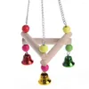 Altre forniture per uccelli 1PC Pet Hanging Swing Toy Birds Cage Pendant Masticare colorato parrocchetto Cockatiel Cattura con campana Giocattoli da masticare