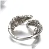 Band Rings Retro Thai Sier Ring 925 Sterling Opening Adjustable Women Fashion Jewelry Drop Delivery Dhwpo