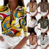女性ラペルネックシャツ2023新しい春のプリントブラウスフローラルブラウスファッションデザイナーシャツトップ