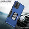 Armor Magnetic Cases Silicon Ring Stand Hard Car Holder Cover Case For One Plus Nord N300 Nokia G400 X100 Samsung S23 Ultra S22 Plus S21 FE S20 A13 A33 A53 A73 M53 A14 5G