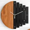 Wall Clocks European Abstract Industrial Style Creative Big Clock Living Room Bedroom Personality Wooden Quartz Watch Lb91203 Drop D Dhnwz