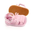 First Walkers Infant Toddler Sandals Baby Girl Shoes Summer Little Anti Slip PU Tassel White Pink Gold