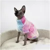 Cat Costumes Sphinx Clothes Thickened Warm Flannel Jacket Soft Hairless Coat Pet Drop Delivery Home Garden Supplies Dhzcd