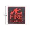 Reflective Glow in Dark Fire Fighter Patch Rescue Military Hook Back Patches Medic Tactical Emblem Combat FIREFIGHTER PVC Badges