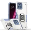 Armor magnetische kisten Siliconenringstandaard Harde autohouder Cover Case voor T Mobile RevVl 6 Pro 5G V iPhone 14 Pro Max 14Pro 13 12 Mini 11 XS XR 6 7 8 Plus