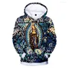 Men's Hoodies Our Lady Of Guadalupe Hoodie And Women's Sweatshirt 3D Personality Printed Warm Hooded Streetwear Leisure Harajuku