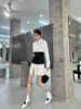 캐주얼 드레스 디자이너 새로운 기능성 클래식 트라이앵글 대비 스플 라이스 셔츠 드레스 up5c