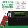 Aunen LifePo4 12V 200AH Batteripaket 12.8V 2560Wh för RV Solsystem Energilagring 100% Kapacitet A -litiumbattericell