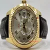 Luxury Sky Dweller 326138 18k42MM Yellow leatherGold Brand New Automatic machinery Mens Watch Men's Wristwatches290e