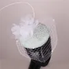 Coiffes Belle Qualité Sinamay Mariage Headwer Femmes Église Course Fascinator Chapeaux Bandeau Net Fleur Cheveux Accessoires Cocktail Headpiece