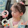 H￥rgummiband koreansk version av barns pannband tecknad h￥rband flickor slips rep ornament liten s￶t elastisk band droppe deliv dhrc9