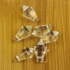 Kroonluchter kristal 22 mm Clear Color Icicle Hanger Feng Shui Glass U Drop Prism -onderdelen 100 stcs Suspensie Kroonluchters