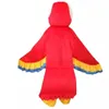 Parrot Cartoon Mascot Costume Red and Blue Eagle Birds Ubrania anime na zewnątrz spacerowa sukienka Halloween Parade Parade garnitury